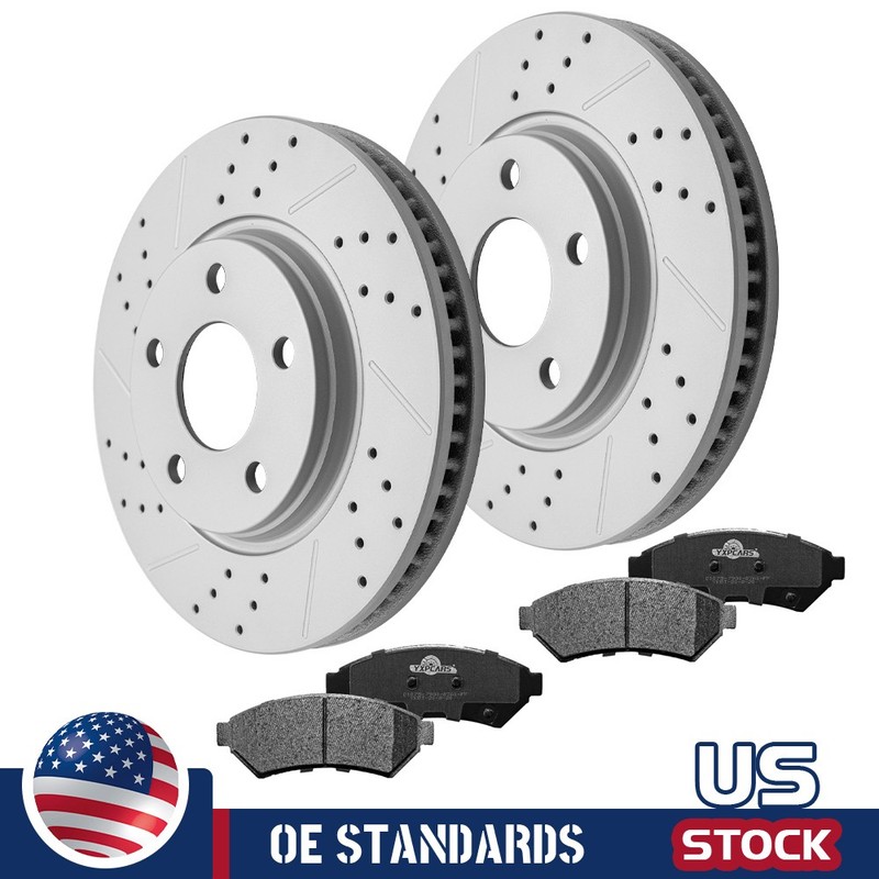 For 2005 – 2009 Buick Allure LaCrosse Front Disc Rotors Ceramic Brake Pads
