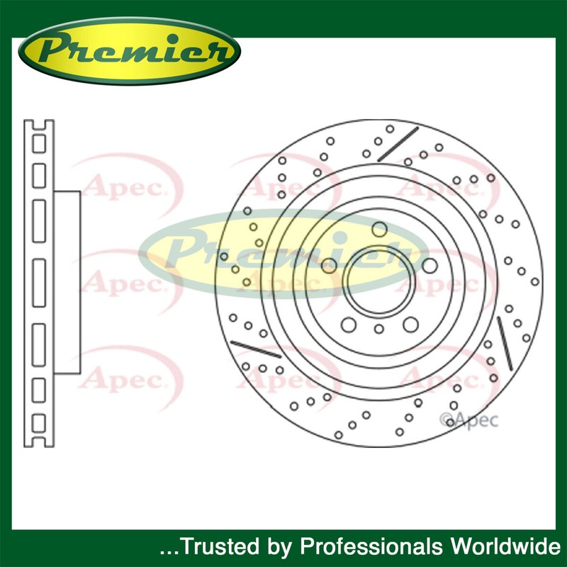 Premier Rear 1x Brake Disc Fits GL-Class M-Class GLE GLS 3.0 CDi 4.7 5.5 6.2