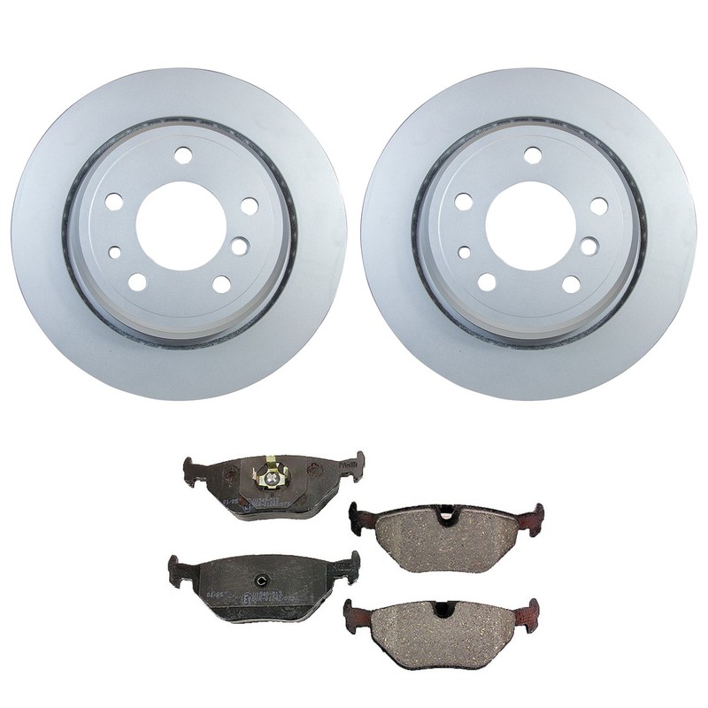 Hella Rear Rotors Low-Met Disc Brake Pad Kit For E34 540i M5 Base