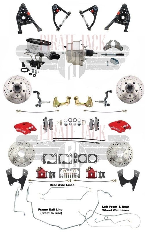 1968-69 Camaro Disc Brake Kit Front Wilwood Caliper & Rear Control Arms & Lines