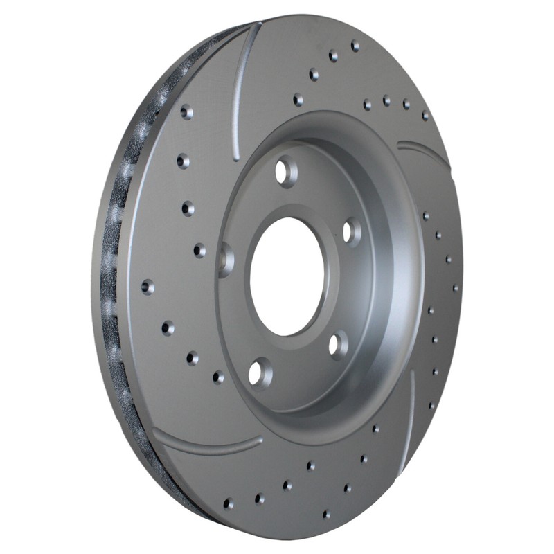Bison Performance Set Front Drilled 302mm Brake Rotors for Chrysler Dodge Ram VW gallery