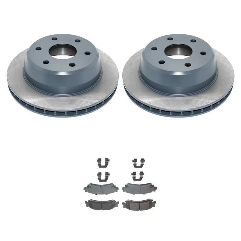 DuraGo Rear Vented Rotors Wagner ThermoQuiet Ceramic Pads Kit For Sierra 1500
