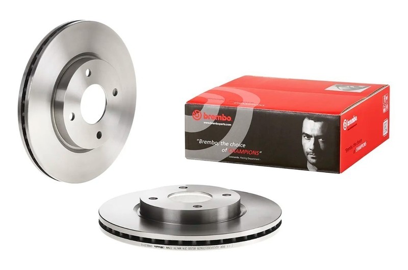 Brembo 09.B632.10 Prime OE Equivalent Vented Brake Rotors – Front Pair