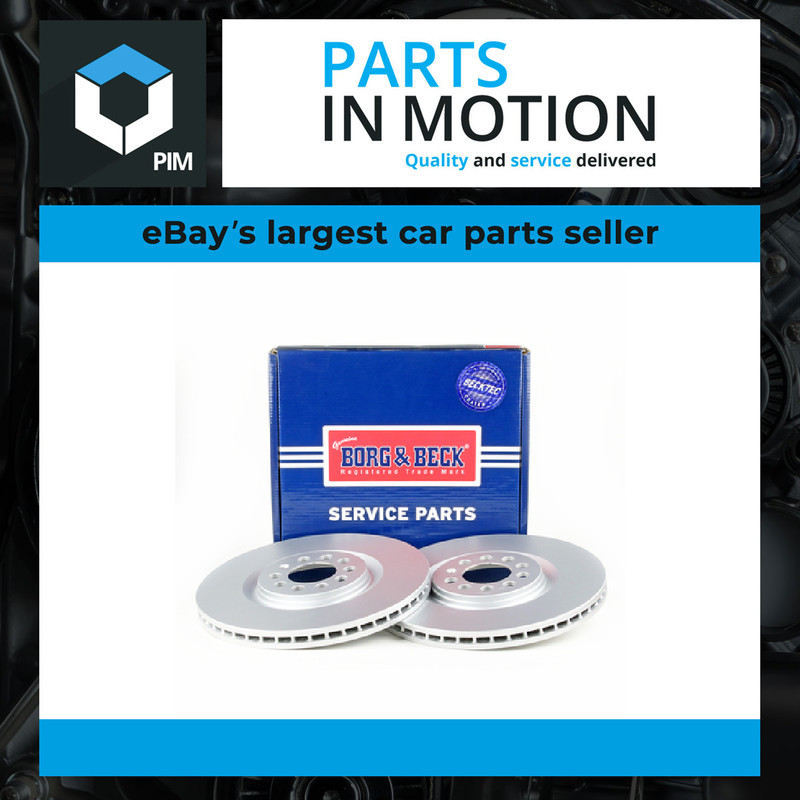 2x Brake Discs Pair Vented Front 312mm BBD4128 Borg & Beck Set 8L0615301 Quality