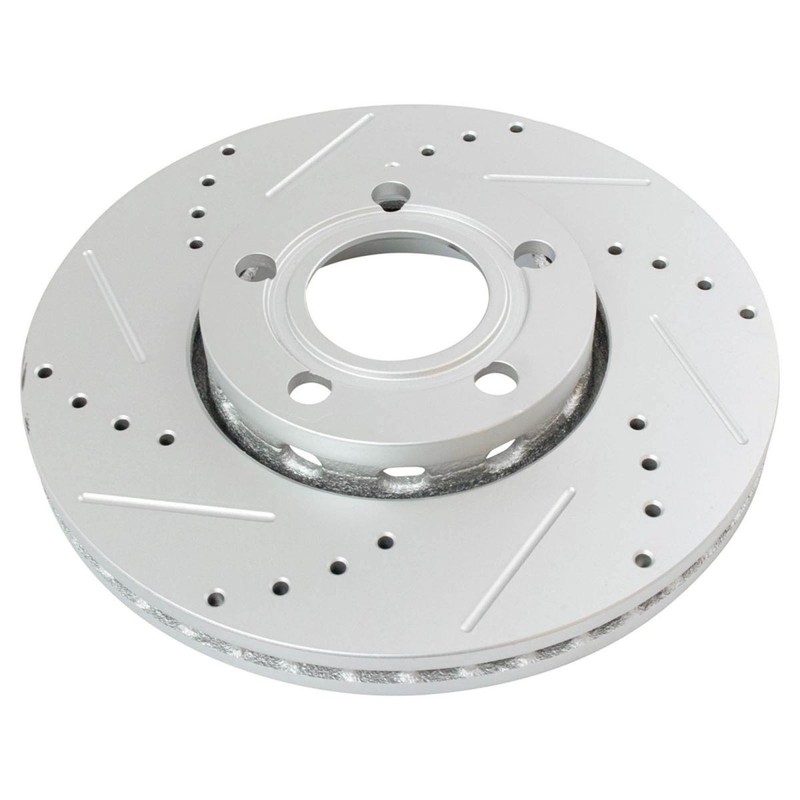 TRQ Front Premium Posi Ceramic Brake Pad & Performance Rotor Kit w/Chemicals gallery