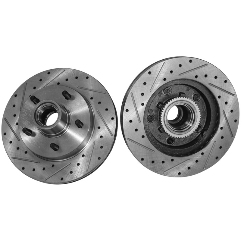 Slotted Front Coated Brake Rotors Pair for Chevy S10 GMC Sonoma Isuzu Hombre gallery