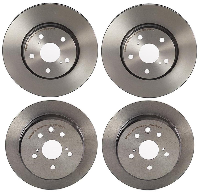 Brembo Front and Rear UV Coated Brake Disc Rotors Kit for Lexus IS250 2006-2015