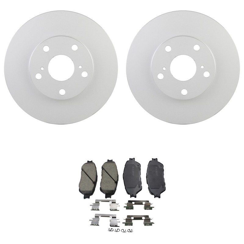 Bosch QuietCast Front Rotor Akebono ProACT Ceramic Disc Brake Pad Kit For Tacoma