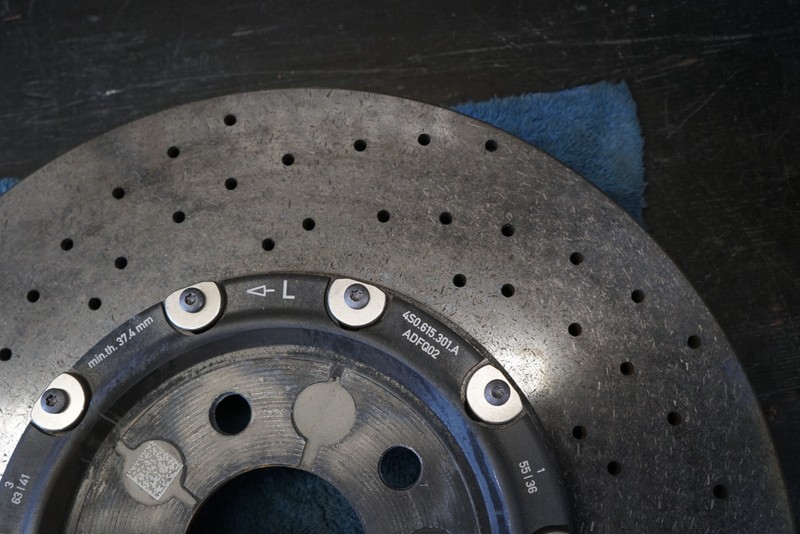 2017 - 2023 AUDI R8 4S FRONT LEFT CARBON CERAMIC BRAKE DISC ROTOR OEM 4S0615301A gallery