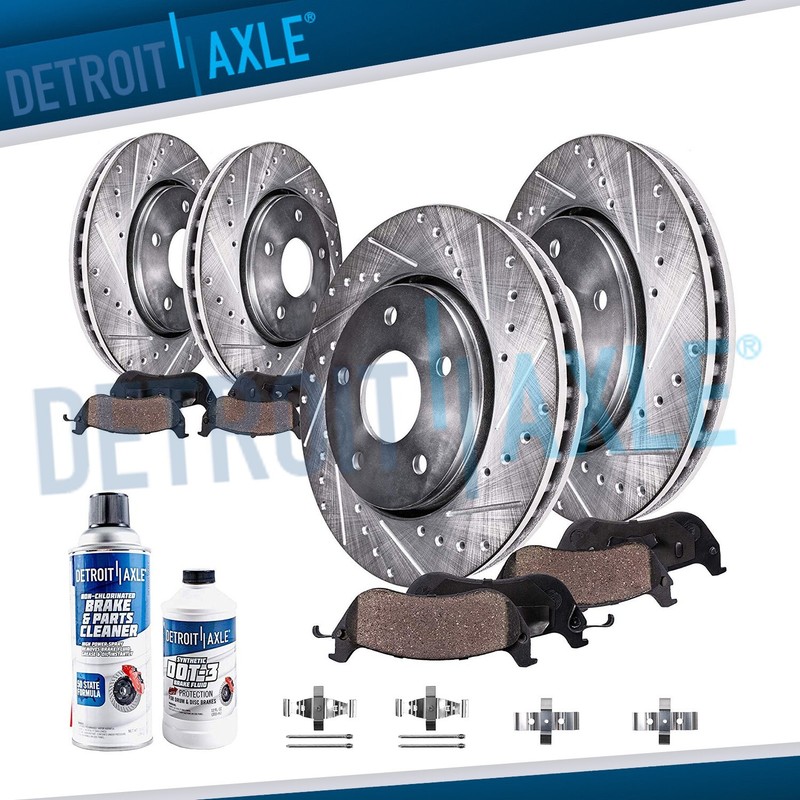 10pc Front Rear Drilled Brake Rotors Brake Pads Kit for 300 Challenger Charger