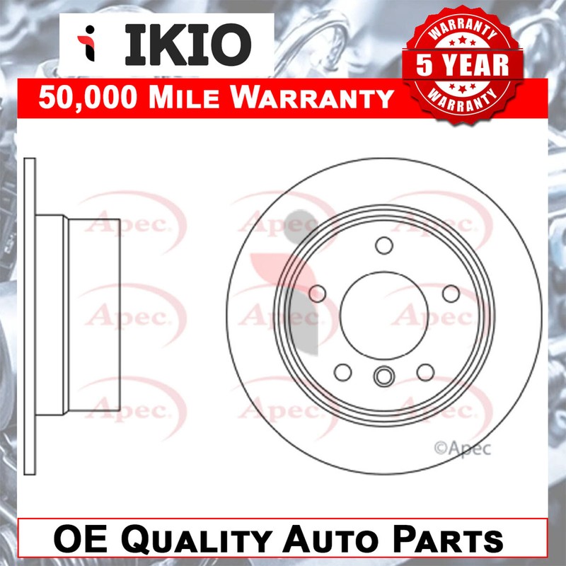 Fits BMW Z3 1996-2003 2.0 2.2 2.8 3.0 Brake Disc Rear Ikio 34211163845