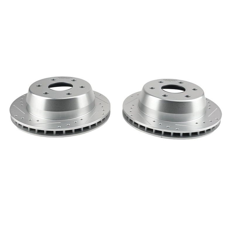 330mm Rear Drilled Brake Rotor Kit for GMC Sierra 1500 2001-2006/Yukon 2000-2006 gallery