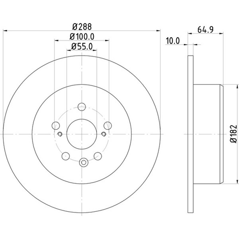 DON PCD14812 288mm Brake Disc Set Fits Toyota Avensis gallery