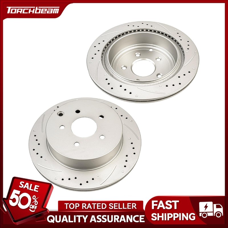 2Pcs Rear Rotors for 2009-2024 Murano 2013-2020 Pathfinder 2014-20 INFINITI QX60