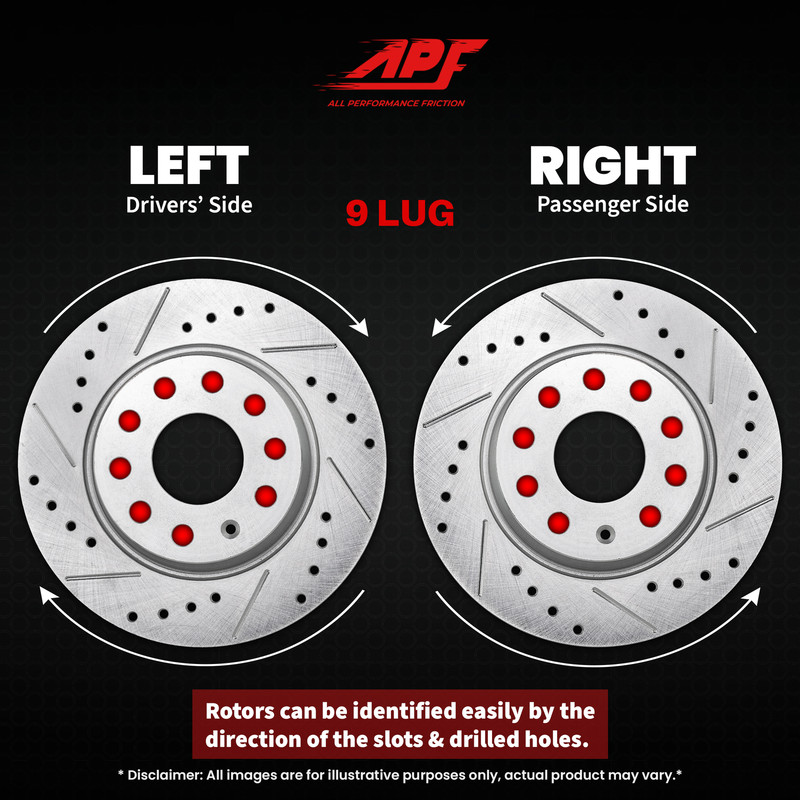 Front Zinc Drilled/Slot Brake Rotors for Volkswagen Tiguan Limited 2017-2018 gallery