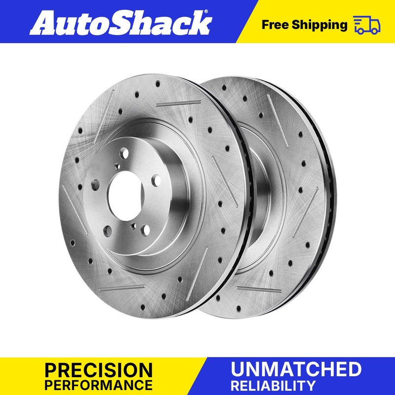 Front Drilled Brake Rotors Pair 2 for Subaru Forester Outback Legacy 2022 BRZ