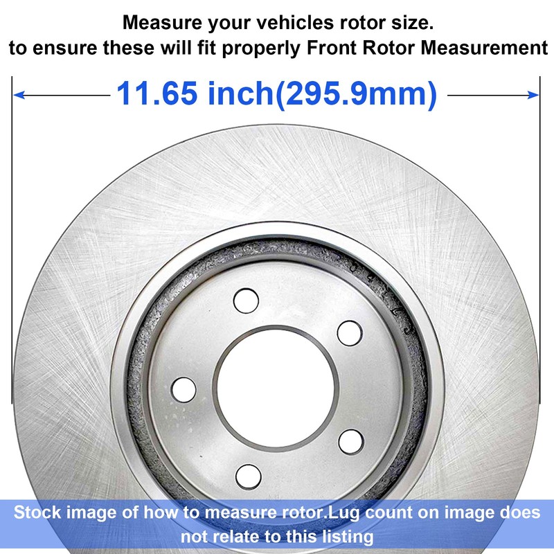 For Toyota Camry Brake Rotors with Brake Pads Front 296mm 5 Lugs Disc Rotors gallery