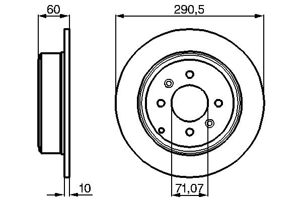 2x Brake Discs Pair Solid fits PEUGEOT 406 8B, 8C 2.0 Rear 95 to 04 290.5mm Set gallery