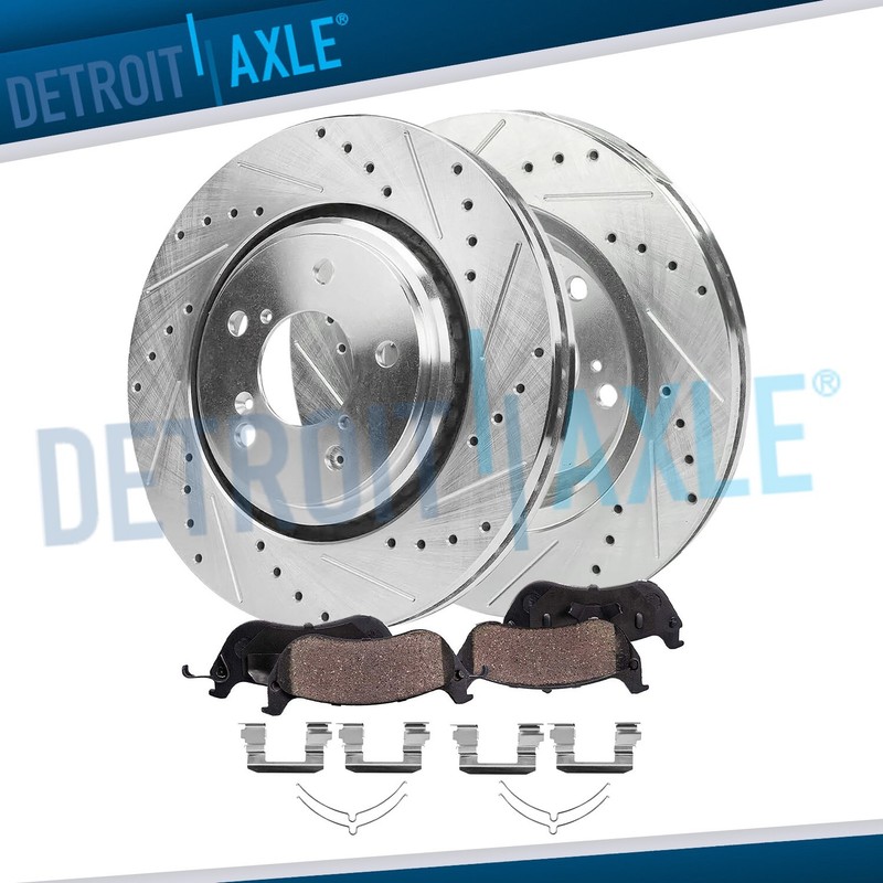 320mm Front Drilled Disc Brake Rotors Brake Pads Kit for 2015 – 2020 Acura TLX