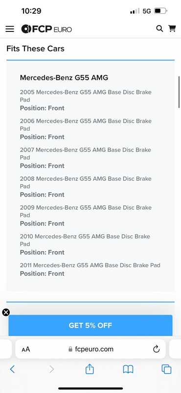 Mercedes Benz Front Brake Pads + Rotors For Ml350 And R-class gallery