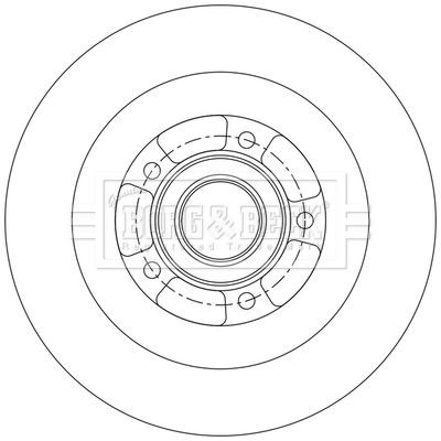 x1 Borg & Beck BBD6231S Brake Disc Single Solid Rear Braking System For Renault