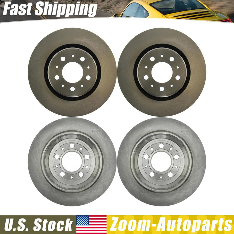 For 1999 2000 Volvo V70 4pcs Front + Rear Brake Rotors