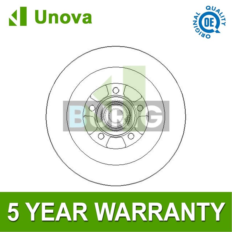 Brake Disc Rear Unova Fits Renault Espace 2002- Vel Satis 2002- + Other Models
