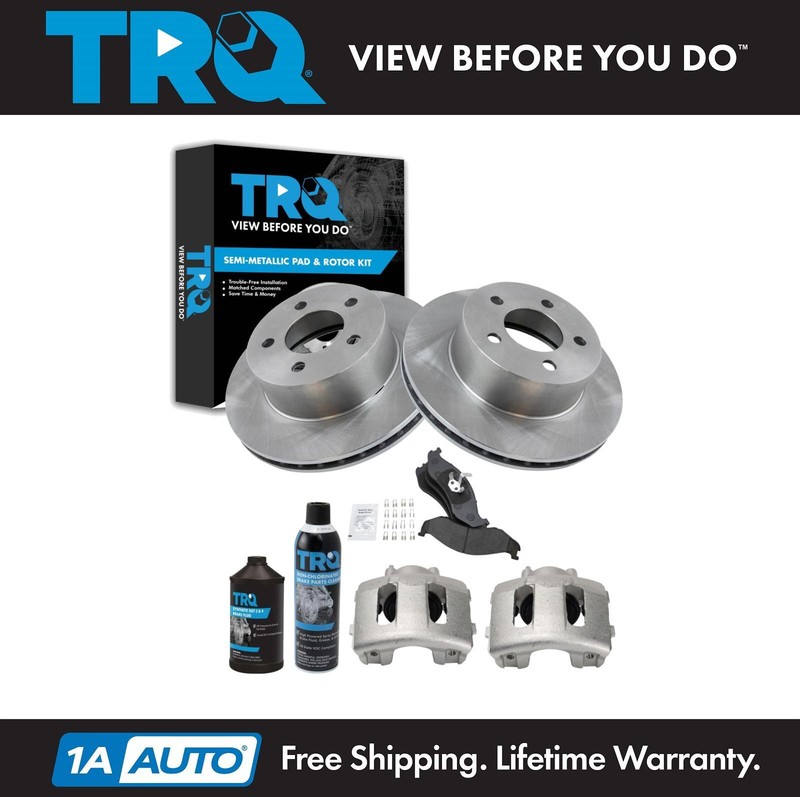 TRQ Front Brake Pad & Rotor Kit Fits 1991-1999 Jeep
