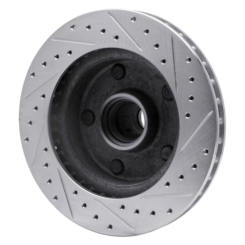 For Ford F-150 75-93 Brake Rotor eLINE Drilled & Slotted 1-Piece Front Driver