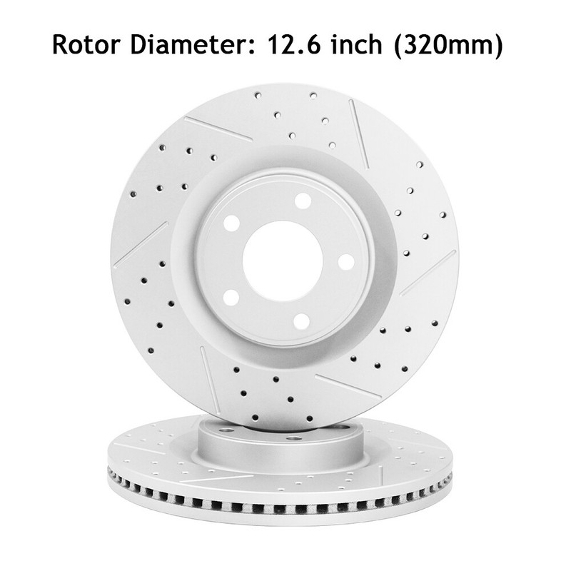 Front & Rear Drilled Brake Rotors+Ceramic Pads for 2007-09 Ford Edge Lincoln MKX gallery