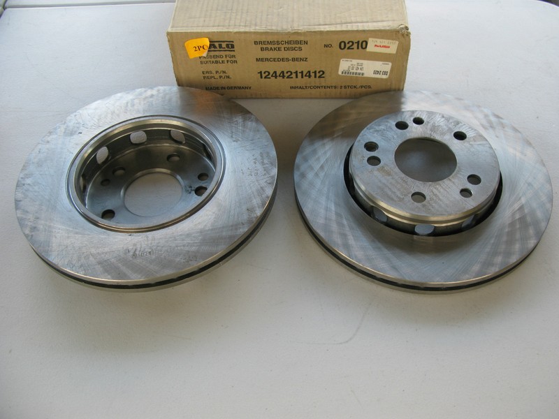 1985-1993 Mercedes Benz Balo Front Disc Brake Rotor Pair 0832420 (1244212312) gallery