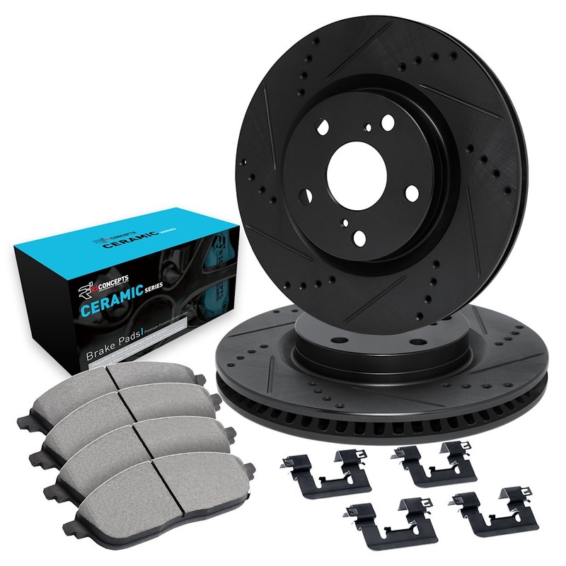 WHWH1-03084 R1 Concepts Brake Disc and Pad Kits 2-Wheel Set Rear for Kia K900