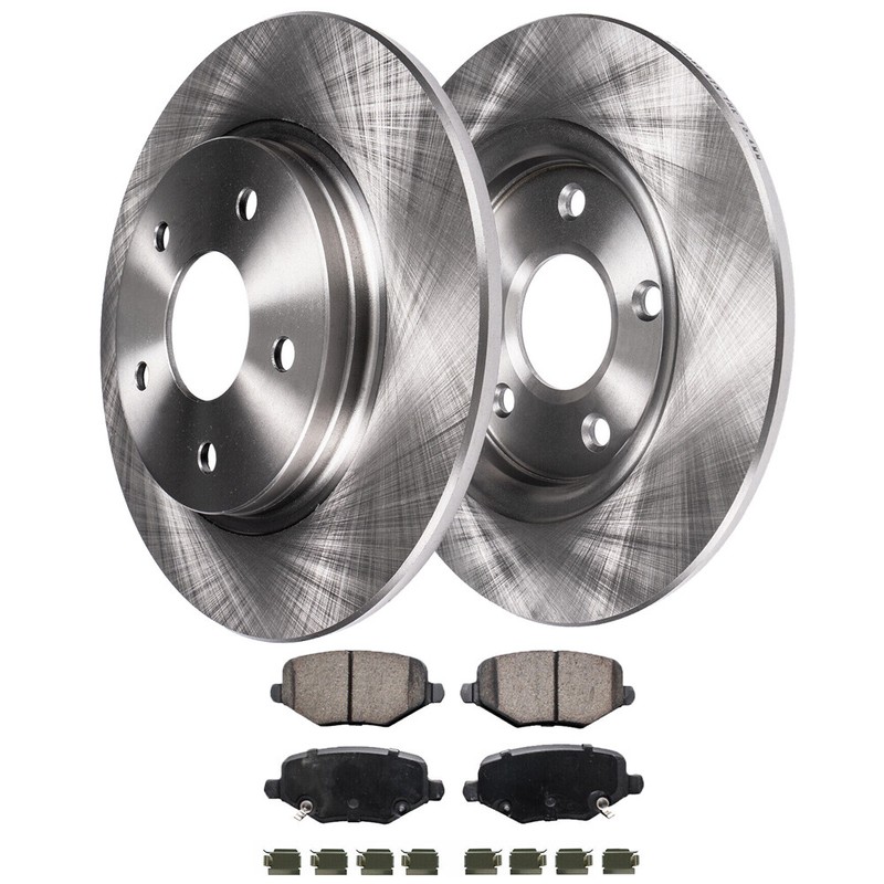305mm Rear Brake Rotors + Ceramic Brakes Pads For 2012-2016 Dodge Grand Caravan
