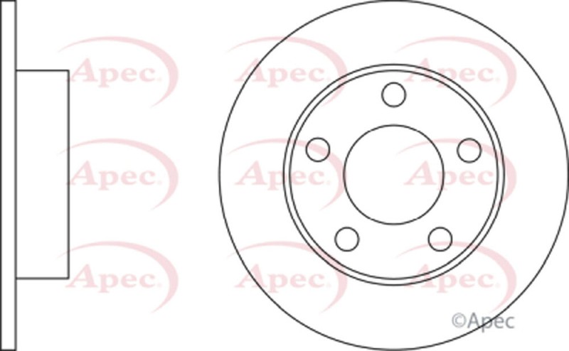 Apec Rear Brake Disc Fits VW Passat 1998-2005 Audi A4 1995-2001 8D0615601A gallery