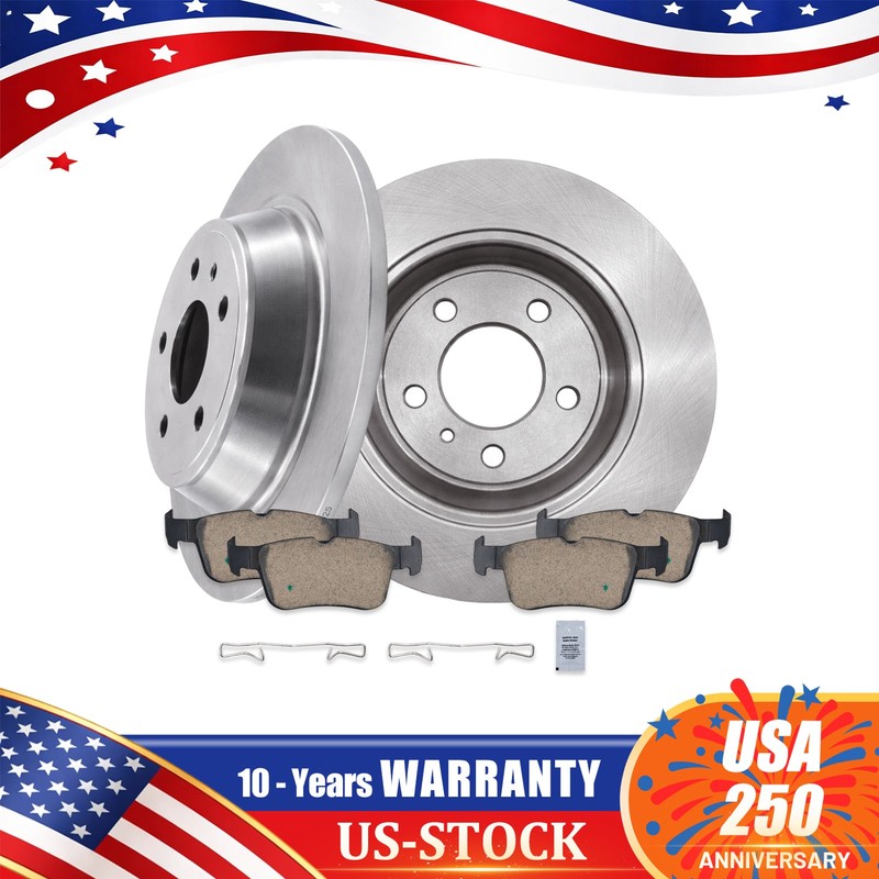 11.89” REAR Disc Rotors Brake Pads Kit for 2013-2016 Ford Fusion Lincoln MKZ