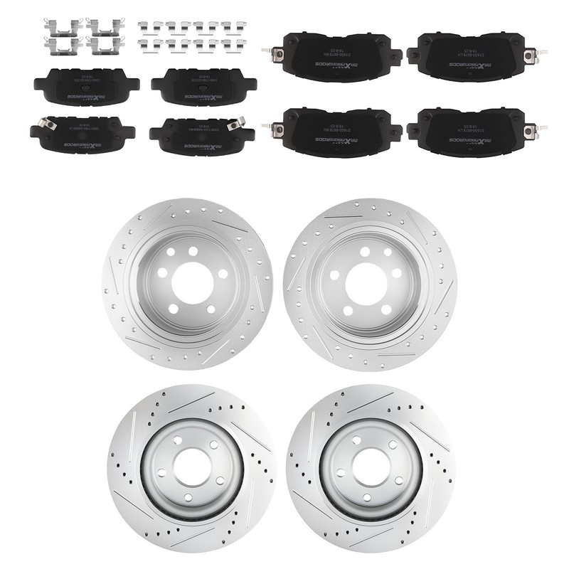 Front Rear Brake Rotors+Ceramic Brake Pads Kit for Nissan Altima 2013-23 S-31464 gallery