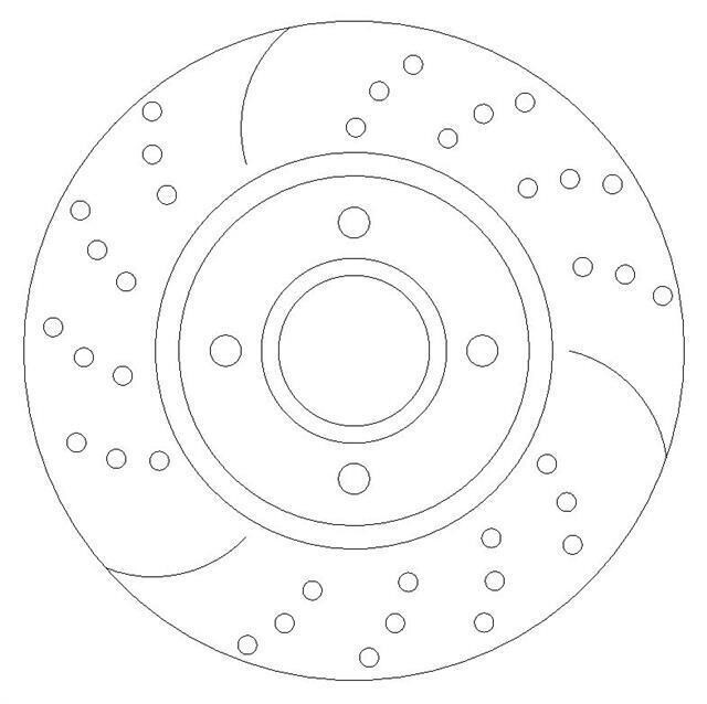 Front Dimpled and Grooved Brake Discs to fit Mg MG ZR 105 gallery