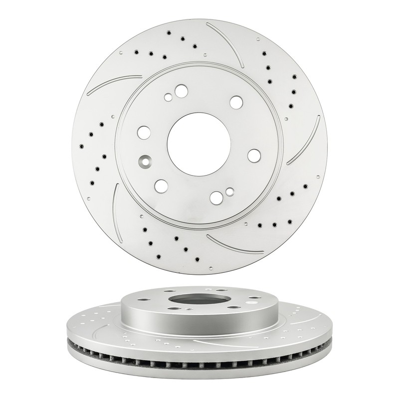 Front 13 inch Drilled Slotted Brake Rotors Fits 2014-2018 GMC Sierra 1500 55097 gallery
