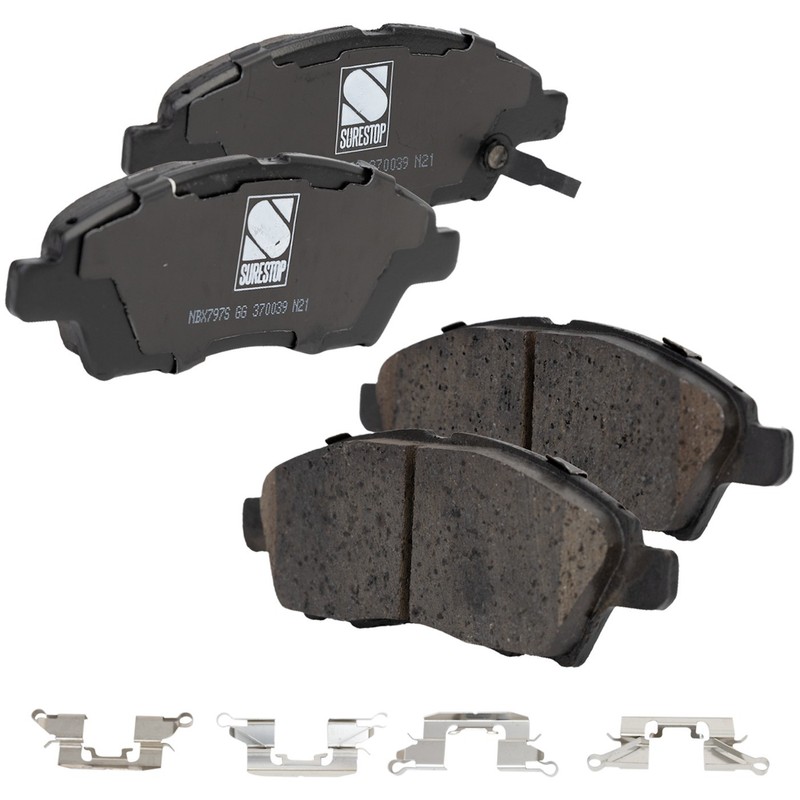 Front Brake Disc and Pad Kit For 2012-2019 Nissan Versa Ceramic Plain Surface gallery