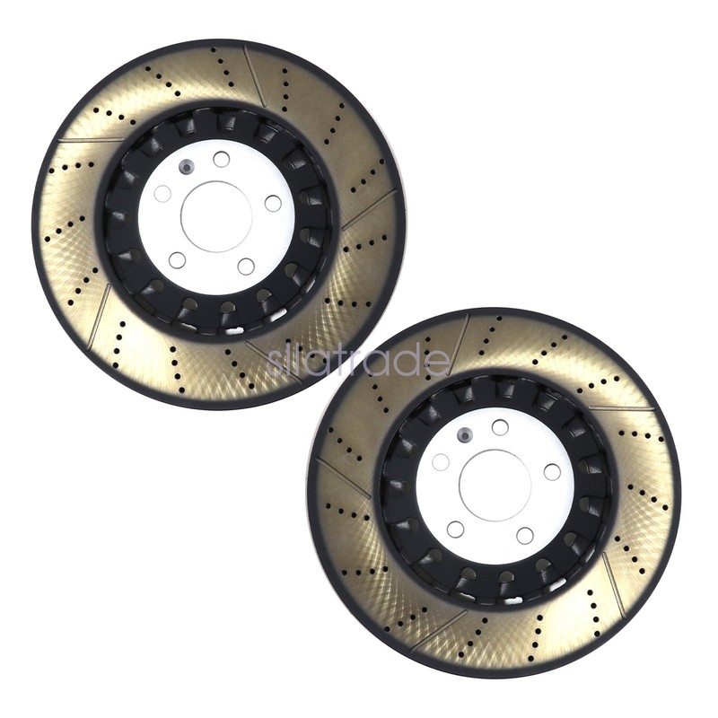 For A6 A8 Q7 Q8 17-21 Pair Performance Front 375mm Vented Brake Disc Rotors US gallery