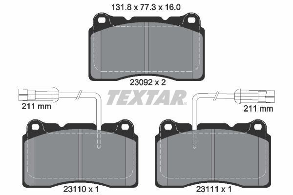 TEXTAR Brake Discs & Pads Front Braking Service Set Fits Alfa Romeo 156 gallery