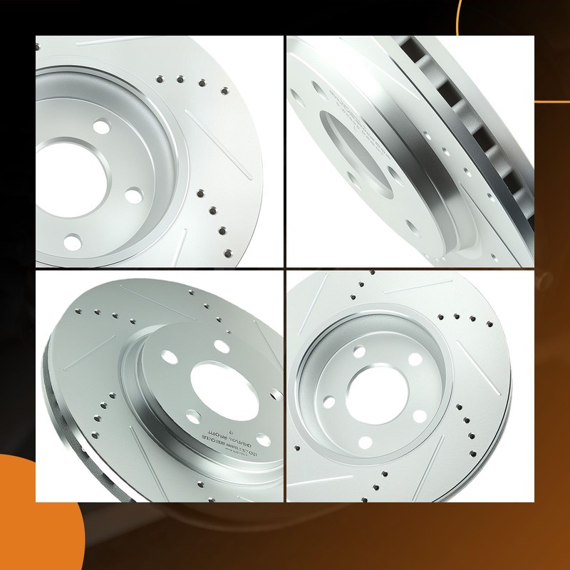Front Drilled Brake Rotors+Ceramic Pads Kit for Pontiac G6 2006-2010 S-55093 gallery