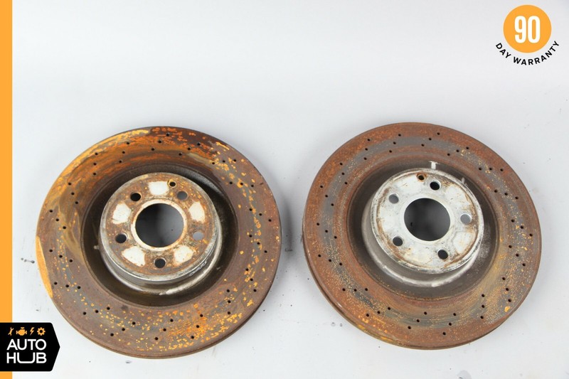 07-14 Mercedes W221 S600 CL600 Front Left & Right Brake Rotors Disc Set of 2 OEM