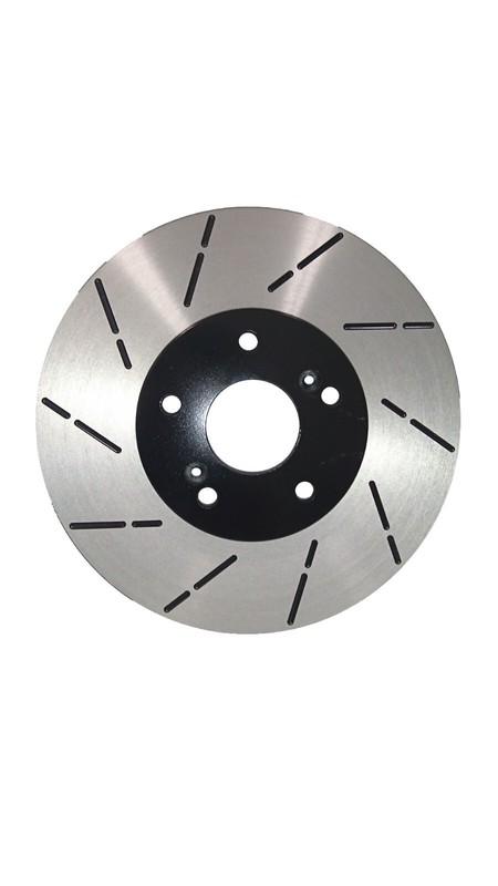 Front Duraplus ES Slot Coat Brake Rotors w/ Ceramic Pads ES-31375-D1374