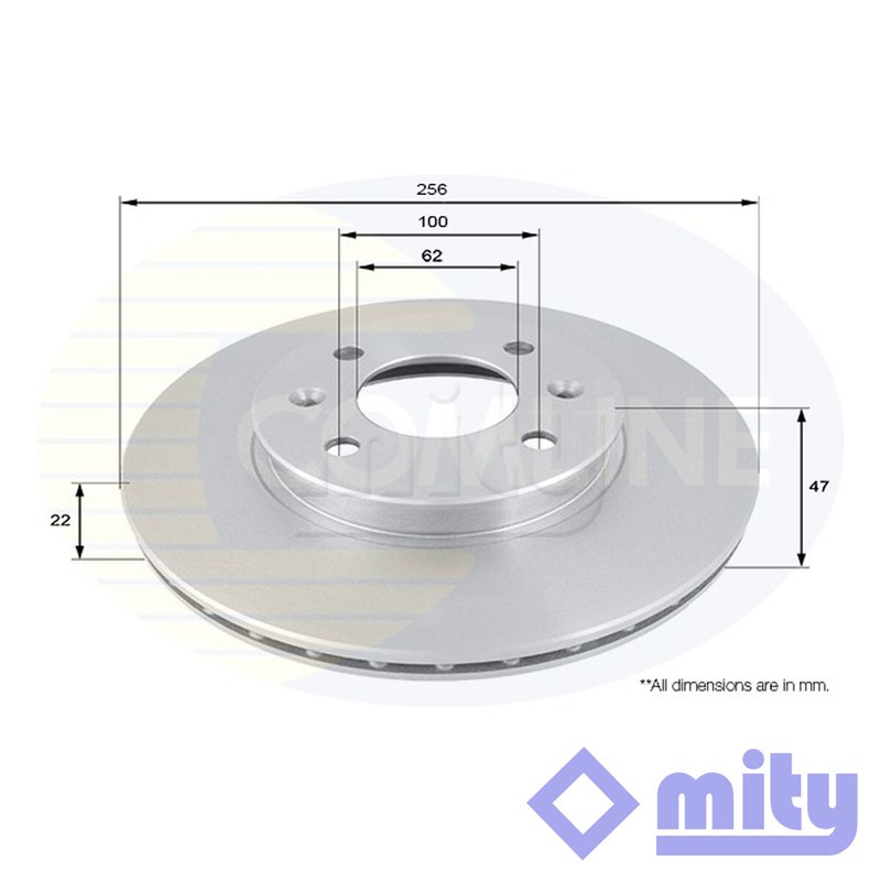 Fits Hyundai i20 2008- Kia Rio 2005- Brake Disc Front Mity #1 517121G000