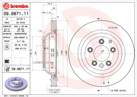 Rampro Rear Brake Disc Fits Audi Q7 Porsche Cayenne VW Touareg + Other Models gallery