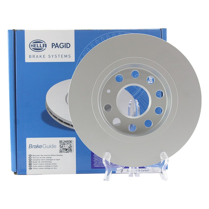 Hella Pagid 272mm Rear Coated Solid Disc Brake Rotor For Audi Volkswagen