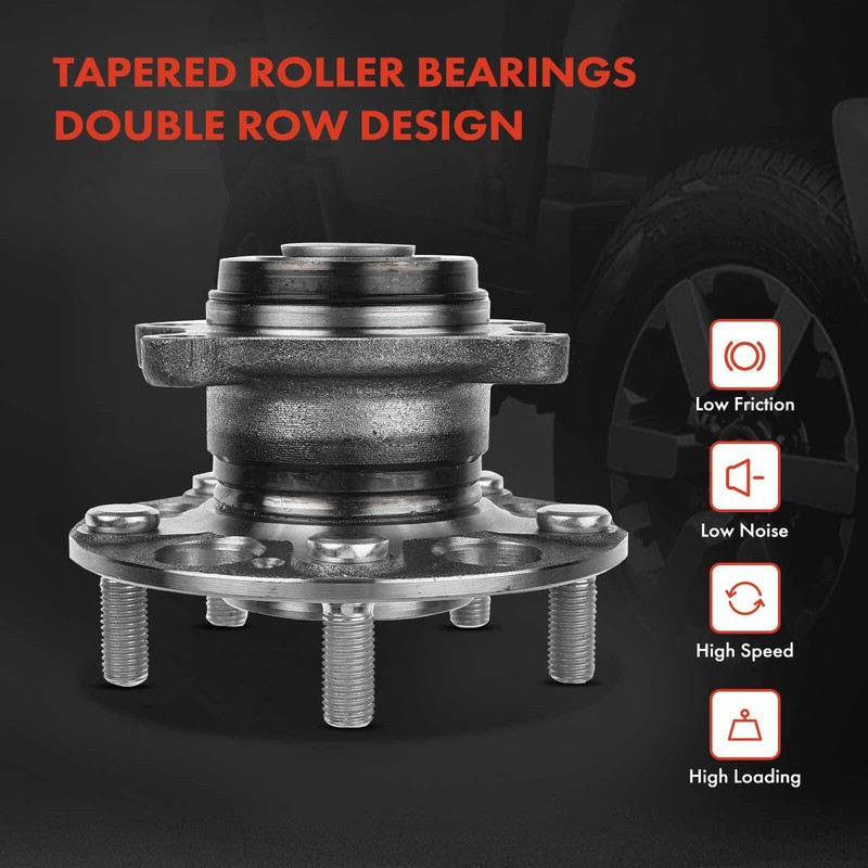 Rear Disc Rotor & Ceramic Brake Pads + Wheel Hub for Honda Civic 06-11 Acura CSX gallery