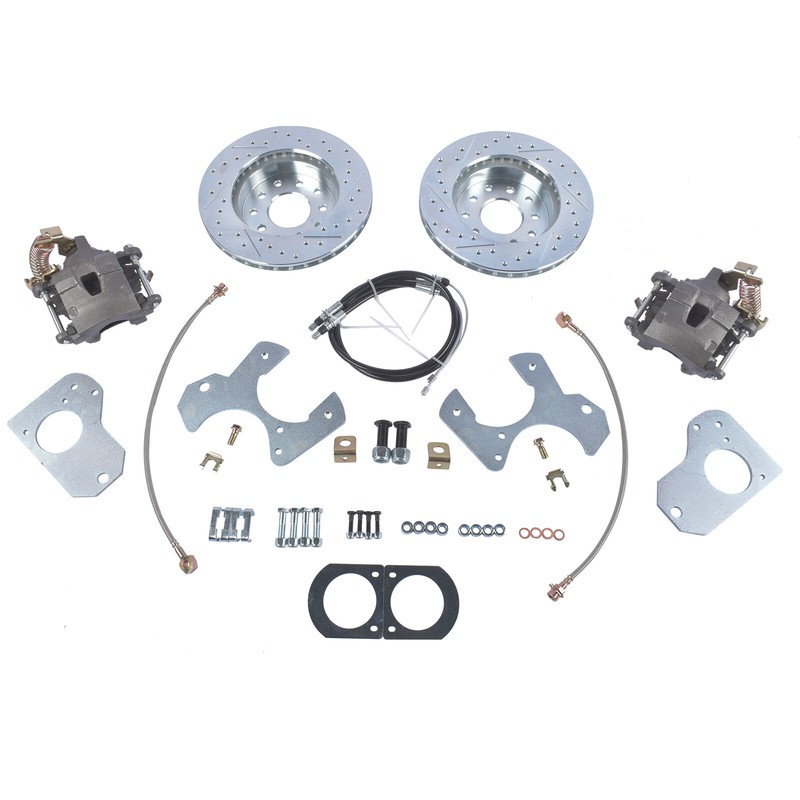 For 1978-88 G Body Chevy Pontiac Rear Disc Brake Conversion Kit Drilled Rotor