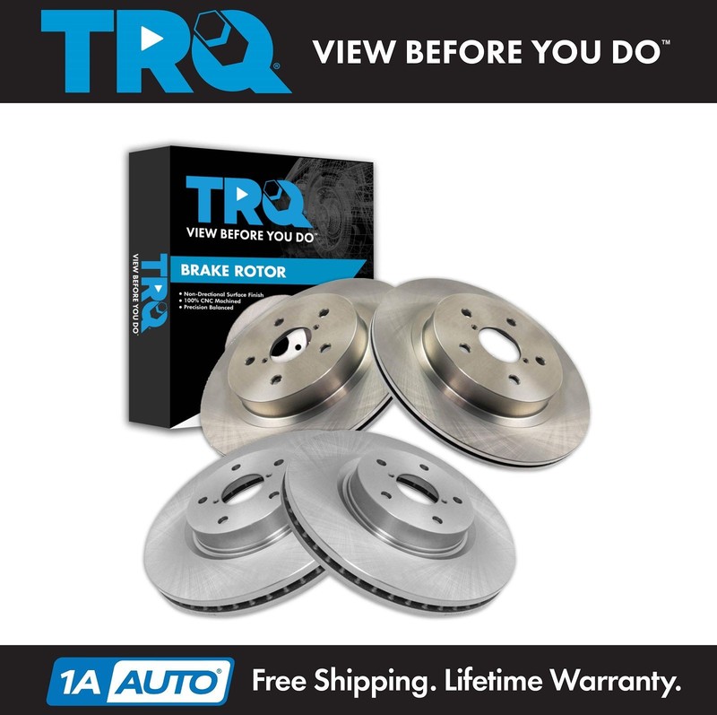 TRQ Front & Rear Brake Rotor Set Fits 15-19 Subaru Legacy 15 Outback 16-19 WRX